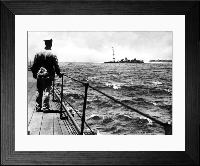 Framed Print : The wreckage of the German cruiser The Emden after being pounded to destruction by Framed Print : The wreckage of the German cruiser The Emden after being pounded to destruction by