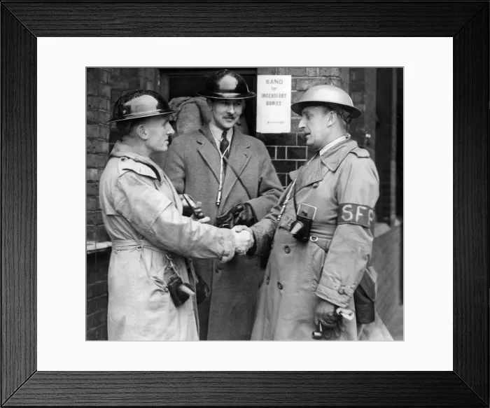 Framed Print : Here to join the firefighters. Having completed his training Framed Print : Here to join the firefighters. Having completed his training