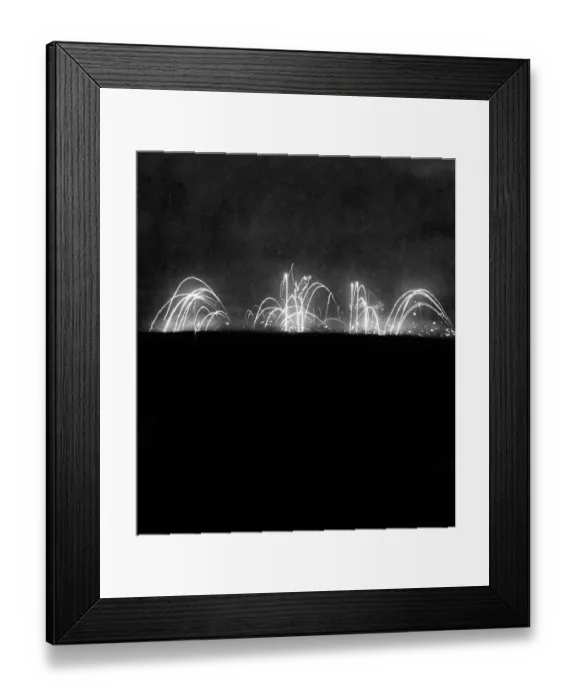 Framed Print : Star Shells and artillery barrage can be seen raging over the Somme Battlefield in this Framed Print : Star Shells and artillery barrage can be seen raging over the Somme Battlefield in this