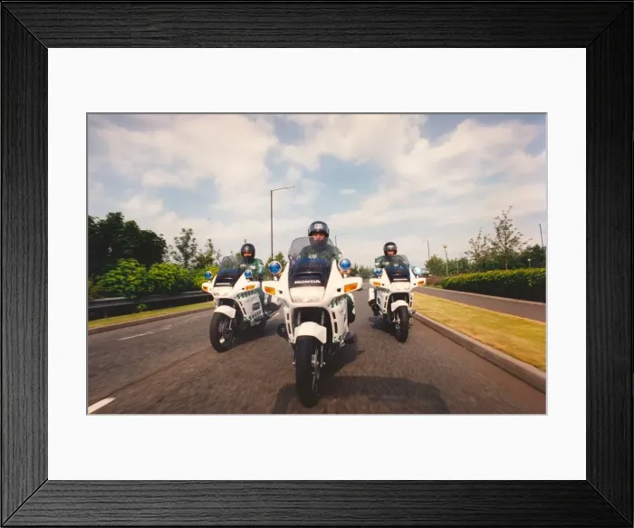 Framed Print : A trio of paramedics on motorcycles ready for the next call Framed Print : A trio of paramedics on motorcycles ready for the next call