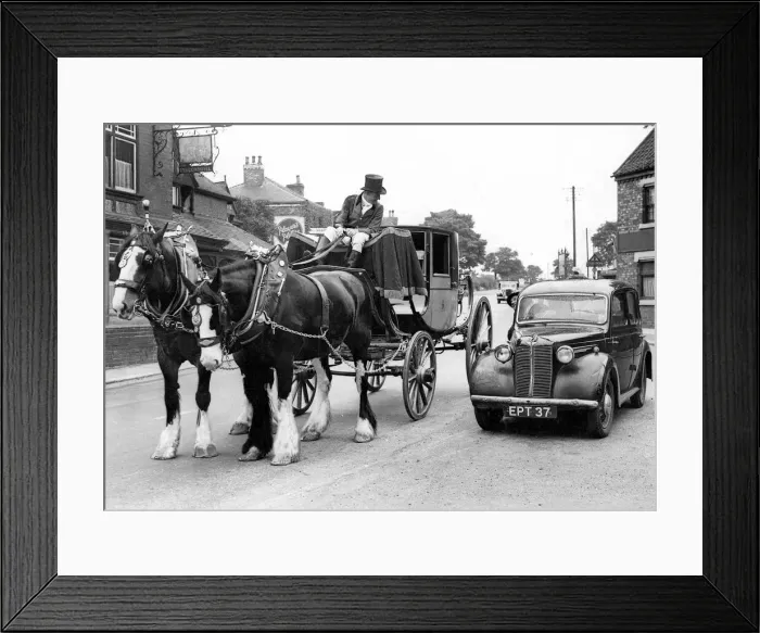 Framed Print : This motoris thought he had strayed into a different century near Middlesbrough when he Framed Print : This motoris thought he had strayed into a different century near Middlesbrough when he