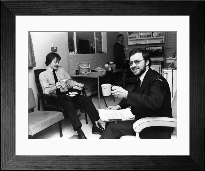 Framed Print : Ambulancemen at the Wallsend depot relax, knowing that the next call-out could be at any Framed Print : Ambulancemen at the Wallsend depot relax, knowing that the next call-out could be at any