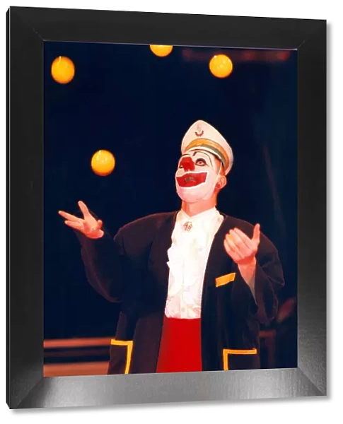 A clown performing at the Moscow State Circus
