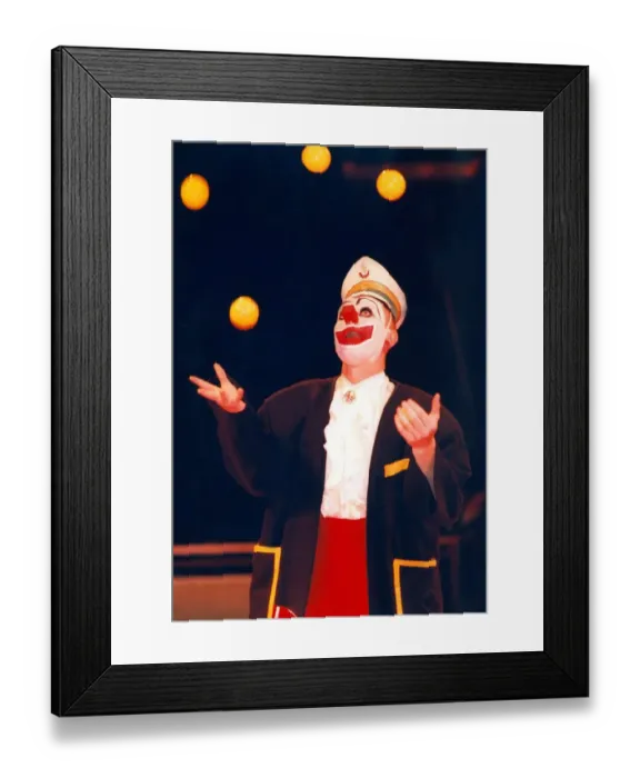 Framed Print : A clown performing at the Moscow State Circus