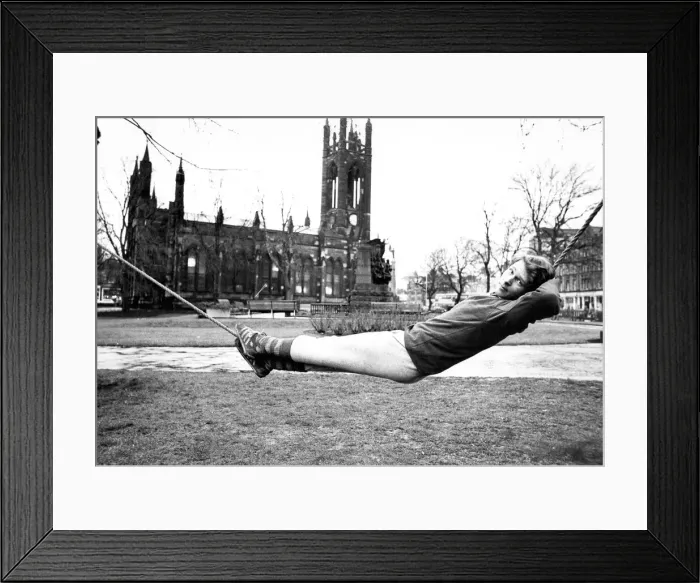 Framed Print : Circus performer Jerry Boland on the slack rope Framed Print : Circus performer Jerry Boland on the slack rope