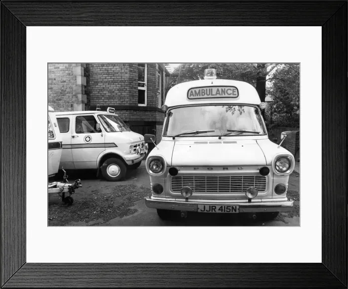 Framed Print : A St John ambulances on stand by in Newcastle Framed Print : A St John ambulances on stand by in Newcastle
