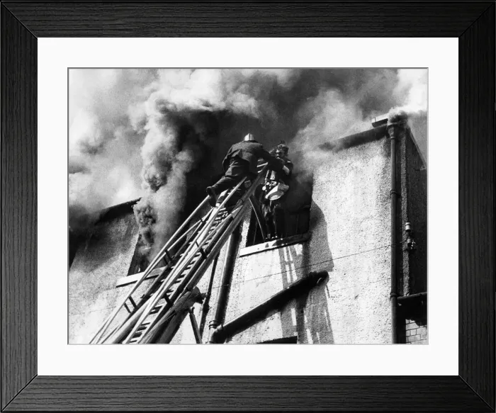 Framed Print : Firefighters battle one the worst fires Carlisle has had for many years at the West Walls