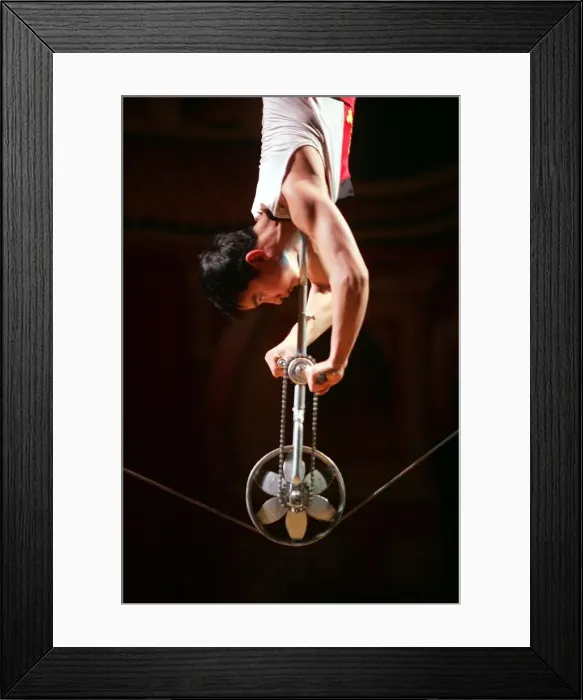 Framed Print : The Chinese State Circus are appearing in the big top on Newcastles Town Moor