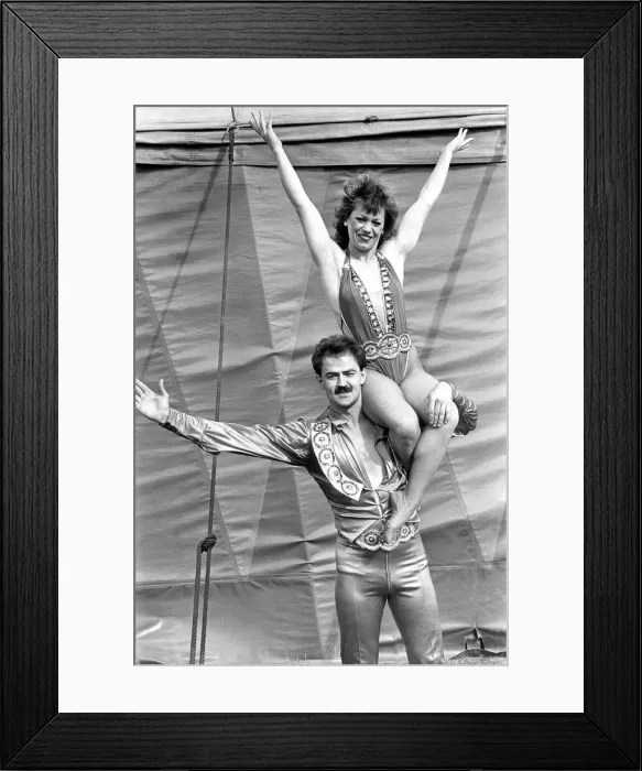 Framed Print : Suzanna and Julius Galos an acrobatic partnership Framed Print : Suzanna and Julius Galos an acrobatic partnership