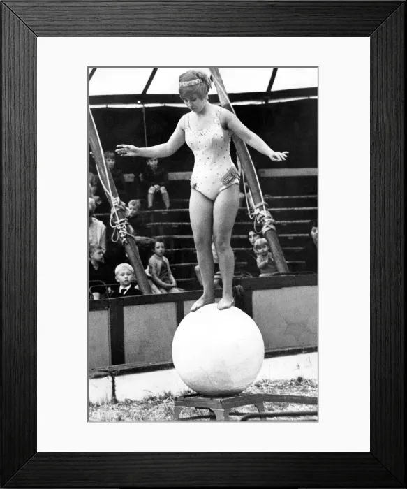 Framed Print : The Pinder Sisters balancing act Framed Print : The Pinder Sisters balancing act