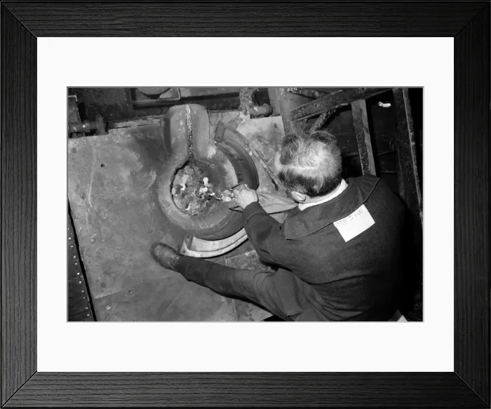 Framed Print : The two furnace operators, David Norris and Daniel Murray at the Royal Mint Framed Print : The two furnace operators, David Norris and Daniel Murray at the Royal Mint