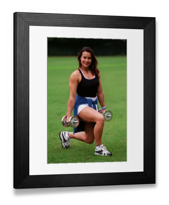 Framed Print : Suzanne Cox September 98 Gladiator Vogue from the tv show Gladiator