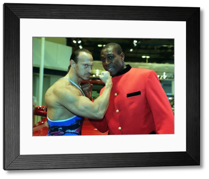 Framed Print : Scottish Motor Show, November 1997. Big Frank Bruno with Gladiator Wolf at the Motor Show Framed Print : Scottish Motor Show, November 1997. Big Frank Bruno with Gladiator Wolf at the Motor Show