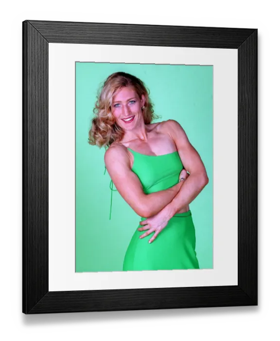 Framed Print : Ali Paton Gladiator Siren July 1997 Wearing light green top and skirt Framed Print : Ali Paton Gladiator Siren July 1997 Wearing light green top and skirt