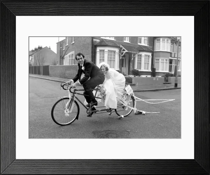 Framed Print : In many ways, it was a stylish marriage- and the groom Could afford a carriage