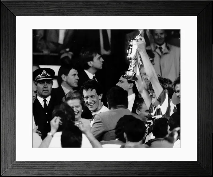 Framed Print : Scottish Cup Final 15 / 05 / 1988. Guest on honour Prime Minister Margaret Thatcher Framed Print : Scottish Cup Final 15 / 05 / 1988. Guest on honour Prime Minister Margaret Thatcher