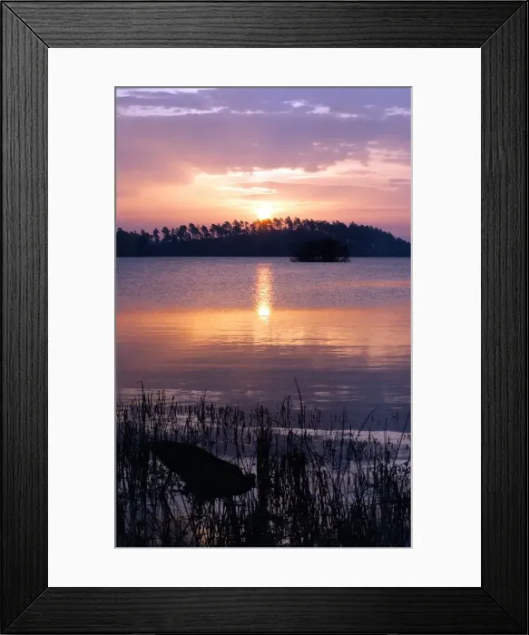 Framed Print : A sunset over the British countryside Framed Print : A sunset over the British countryside