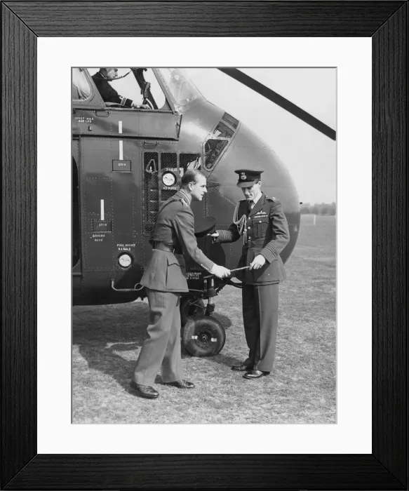 Framed Print : Prince Philip, Duke of Edinburgh, visits the Welsh guards training centre at Pirbright