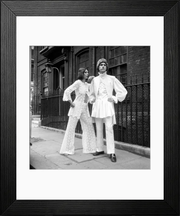 Framed Print : Mod fashions in winter. Janet Lyle and Michael Fish held a preview of their summer Framed Print : Mod fashions in winter. Janet Lyle and Michael Fish held a preview of their summer