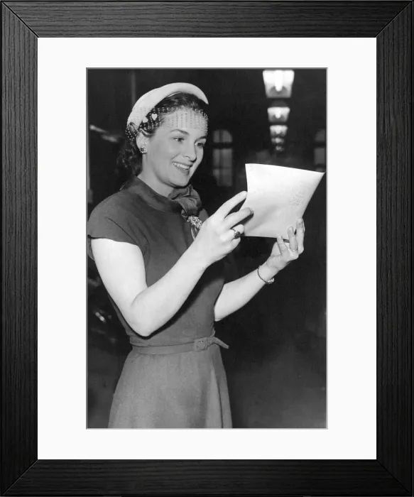 Framed Print : Lydia Clark, wife of Charlton Heston in Newcastle