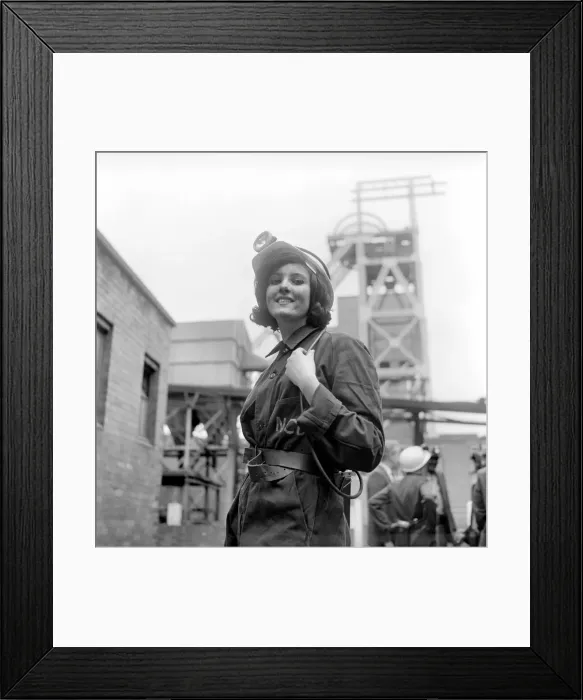 Framed Print : Coal Queen Arlene puts a stop to swear-words at the coal face Framed Print : Coal Queen Arlene puts a stop to swear-words at the coal face