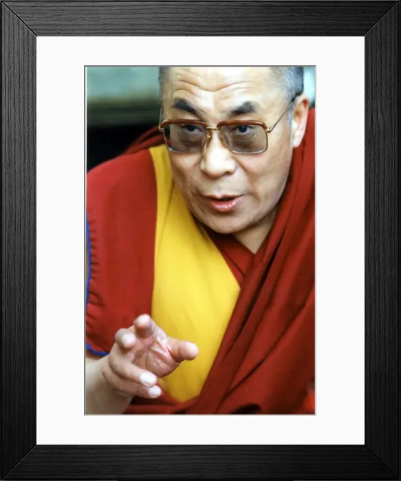 Framed Print : The Dalai Lama, the Tibetan spirtual leader pictured at the Egerton Grey Hotel Framed Print : The Dalai Lama, the Tibetan spirtual leader pictured at the Egerton Grey Hotel