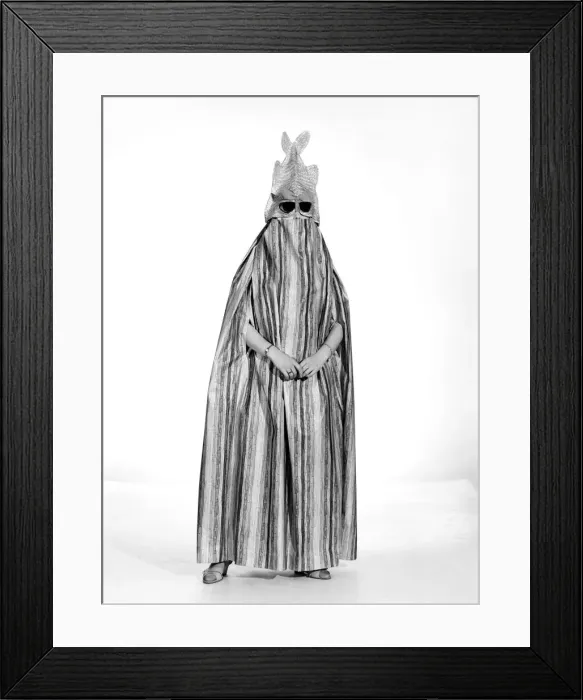 Framed Print : Clothing: Fashion: Beachwear: Woman wearing beach dress