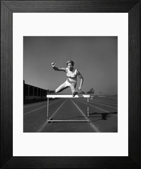 Framed Print : Sport: Athletic s. British runner Mary Rand pictured during training session Framed Print : Sport: Athletic s. British runner Mary Rand pictured during training session