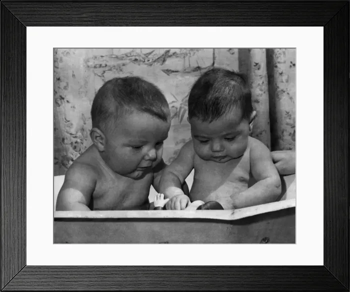 Framed Print : Children: Babies: Its bath time at the crown home at Sacriston Framed Print : Children: Babies: Its bath time at the crown home at Sacriston