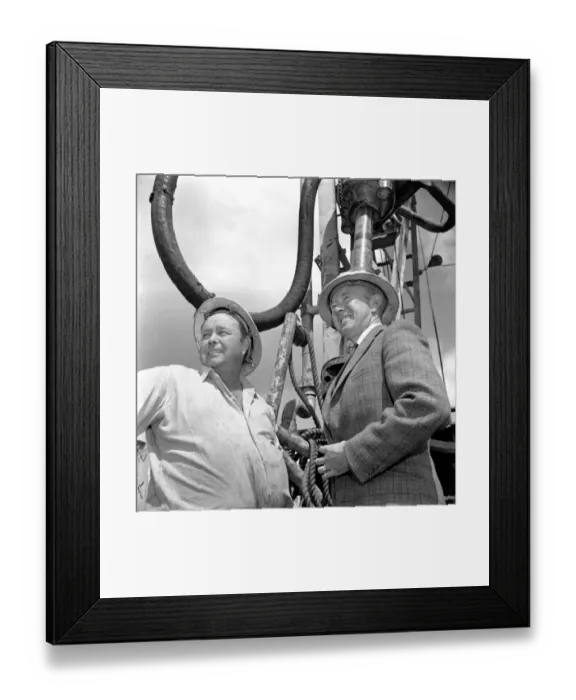 Framed Print : Oil well drilling for oil in Ireland. Noel Whitcomb pictured with oilman Gordon Bennett Framed Print : Oil well drilling for oil in Ireland. Noel Whitcomb pictured with oilman Gordon Bennett