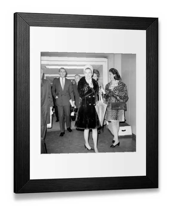 Framed Print : Princess Grace of Monaco arriving at London Airport L. A. P. from Nice for a private visit
