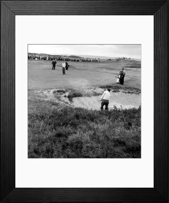 Framed Print : Peter Thompson playing in the Open Golf at Hoylake. July 1956 H6403-003 Framed Print : Peter Thompson playing in the Open Golf at Hoylake. July 1956 H6403-003