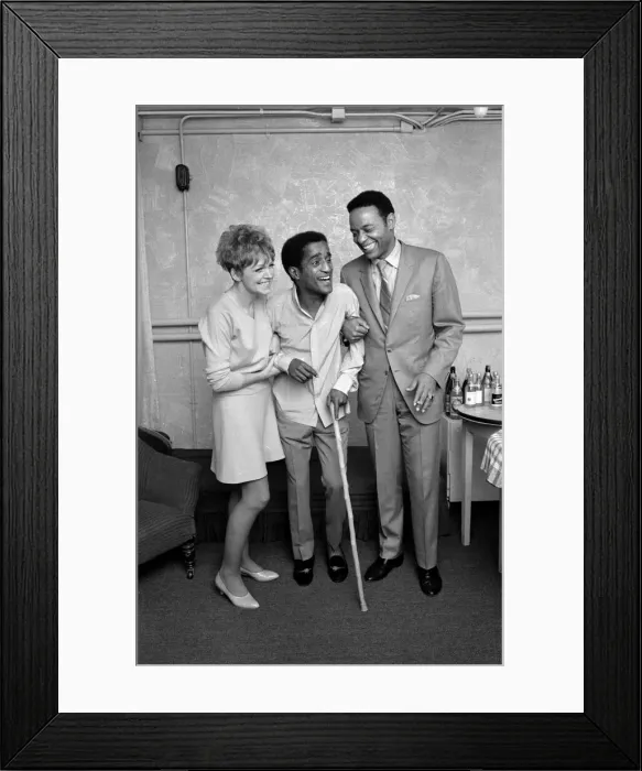 Framed Print : Sammy Davis Jnr with Gloria de Haven in her dressing room before the show Golden Boy Framed Print : Sammy Davis Jnr with Gloria de Haven in her dressing room before the show Golden Boy