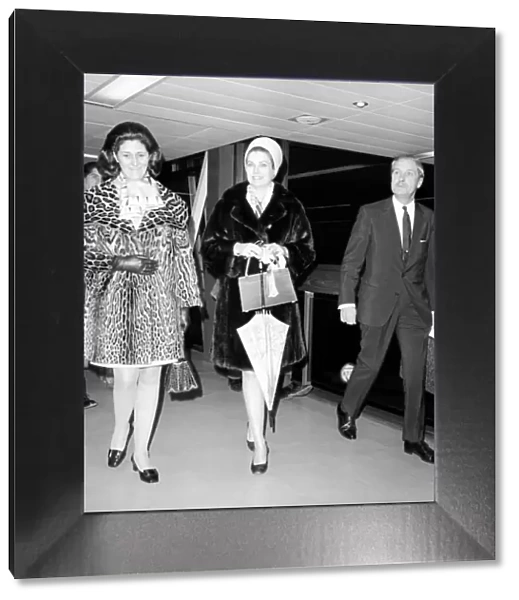 Princess Grace of Monaco arriving at London Airport L. A. P. from Nice for a private visit