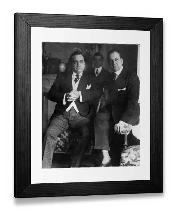 Framed Print : Enrico Caruso (l) and Signor Scotti (r). 24th April 1914 Framed Print : Enrico Caruso (l) and Signor Scotti (r). 24th April 1914