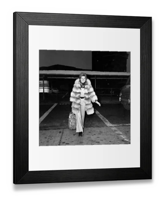 Framed Print : Cilla Black leaves London Airport for Zurich / Switzerland, with her husband Framed Print : Cilla Black leaves London Airport for Zurich / Switzerland, with her husband