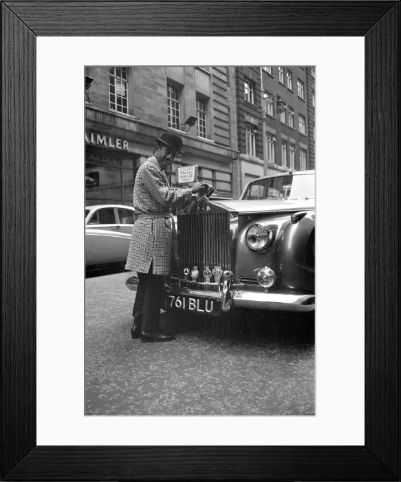 Framed Print : Sammy Davis Jnr. in London polishing his new Rolls Royce. 31st March 1963 Framed Print : Sammy Davis Jnr. in London polishing his new Rolls Royce. 31st March 1963