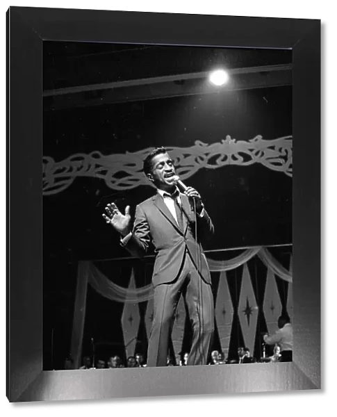 Sammy Davis Jnr. rehearsing for the 1966 Royal Variety Show. 14th November 1966