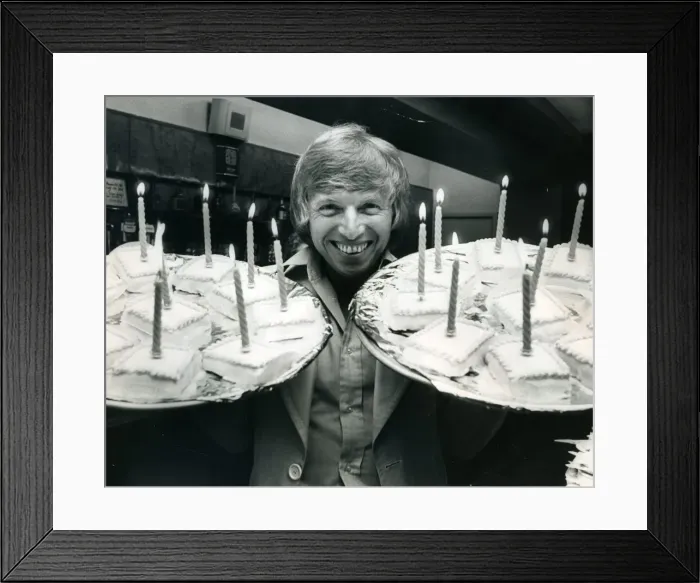 Framed Print : Entertainer Tommy Steele seen here celebrating his birthday Framed Print : Entertainer Tommy Steele seen here celebrating his birthday