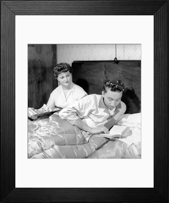 Framed Print : Wife who pins up hobbys hair: Each night Mrs. Potaczek pins up her husbands hair Framed Print : Wife who pins up hobbys hair: Each night Mrs. Potaczek pins up her husbands hair