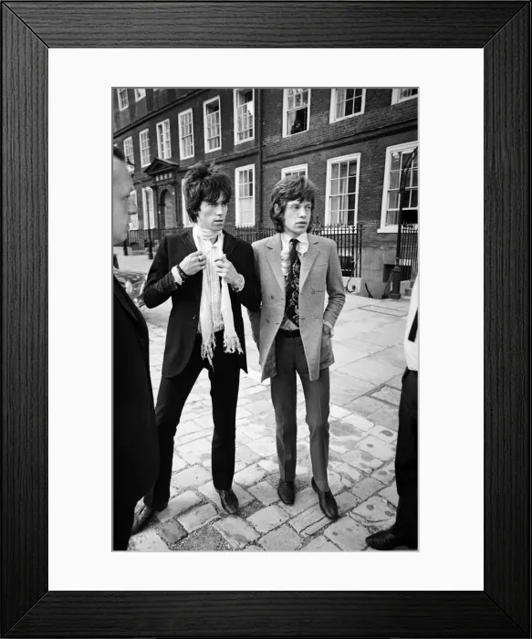 Framed Print : Keith Richards and Mick Jagger of The Rolling Stones. 2nd July 1967 Having been Framed Print : Keith Richards and Mick Jagger of The Rolling Stones. 2nd July 1967 Having been