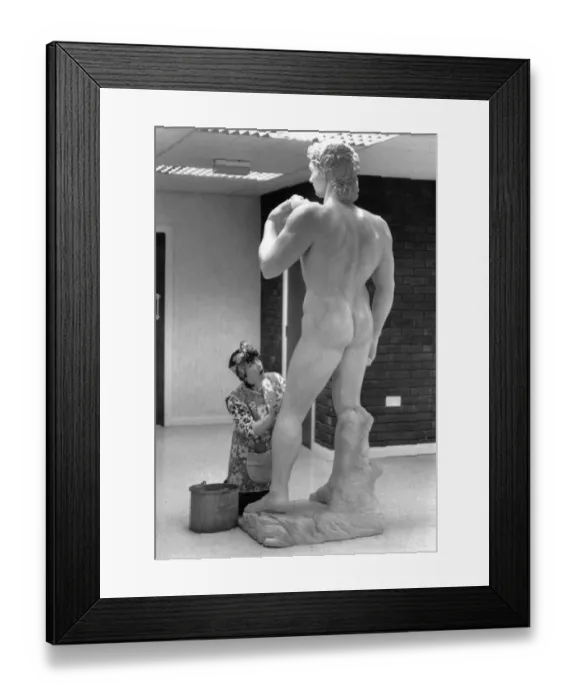 Framed Print : Art-Sculpture: Clean Fun ! Cleaner Vivien Richardson, 41