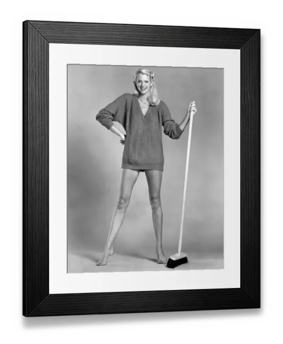 Framed Print : Clothing Fashion 1980: Model Karen Preston. February 1980 P021785