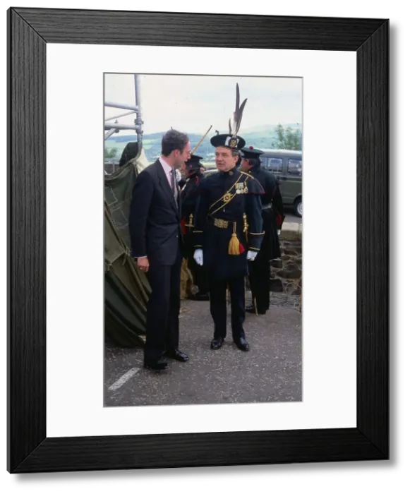 Framed Print : George Younger speaking to Malcolm Rifkind July 1986 Framed Print : George Younger speaking to Malcolm Rifkind July 1986