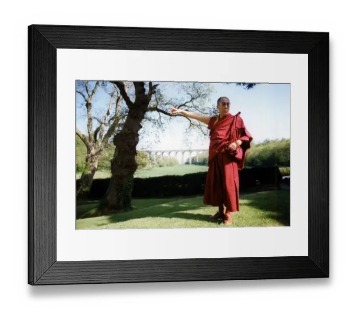 Framed Print : The Dalai Lama, the Tibetan spirtual leader at the Egerton Grey Hotel at Porthkerry Framed Print : The Dalai Lama, the Tibetan spirtual leader at the Egerton Grey Hotel at Porthkerry