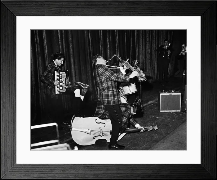 Framed Print : Bill Haley and His Comets tour of Britain which was largely sponsored by the Daily Mirror Framed Print : Bill Haley and His Comets tour of Britain which was largely sponsored by the Daily Mirror