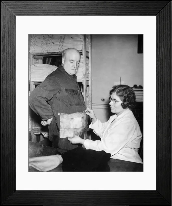 Framed Print : Make do and mend at the mint Mr McEwen, 71, has worked for the mint for 38 Framed Print : Make do and mend at the mint Mr McEwen, 71, has worked for the mint for 38