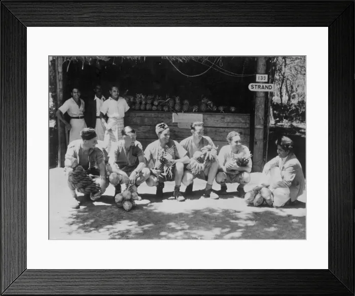 Framed Print : Royal Air force men get their supplies of fresh bananas Framed Print : Royal Air force men get their supplies of fresh bananas