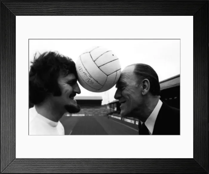 Framed Print : Jimmy Hill footballer now television presenter and Tommy Trinder entertainer on Hills
