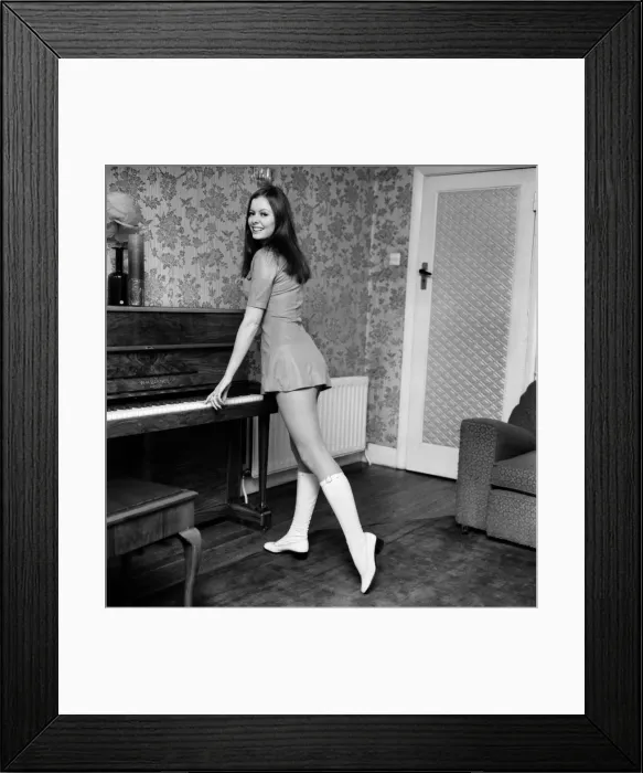 Framed Print : The two Michelle sisters of Chigwell, Essex come into view on the television screens Framed Print : The two Michelle sisters of Chigwell, Essex come into view on the television screens